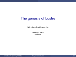 The genesis of Lustre - INRIA/pop-art