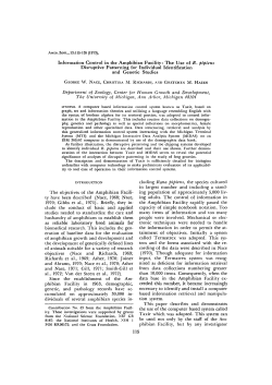 Information Control in the Amphibian Facility: The Use of R. pipiens