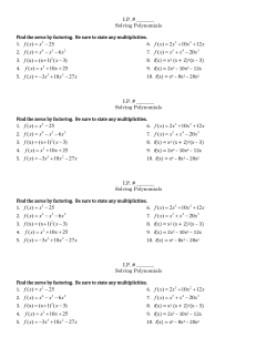 ( ) 25 f x x = - ( ) 2 10 12 f x x x x = + + ( ) 6 f x x x x = -