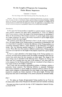 On the Length of Programs for Computing Finite Binat T Seq~iences