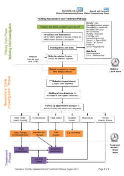 Fertility Assessment and Treatment Pathway