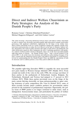 Direct and Indirect Welfare Chauvinism as Party Strategies: An