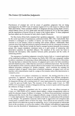 The Future Of Guideline Judgments