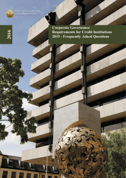 Corporate Governance Requirements for Credit Institutions 2015