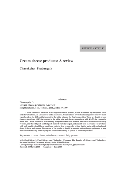 Cream cheese products: A review