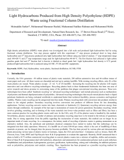Light Hydrocarbons Produced from High Density