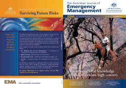 Issue PDF - Australian Journal of Emergency Management