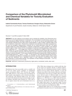Comparison of the Phytotoxkit microbiotest and