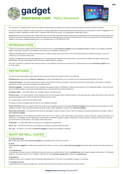 INTRODUCTION DEFINITIONS WHAT WE WILL COVER Policy
