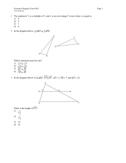 1 The statement "x is a multiple of 3, and x is an even integer" is true