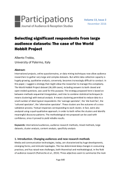 Selecting significant respondents from large