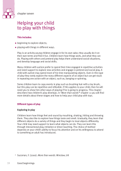 Helping your chld to play with things