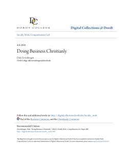 Doing Business Christianly - Digital Collections @ Dordt