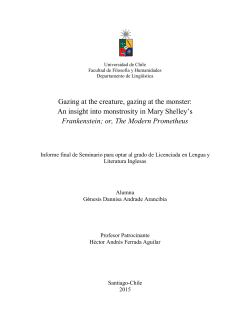 Gazing at the creature, gazing at the monster