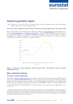 Asylum applicants and first instance decisions on asylum