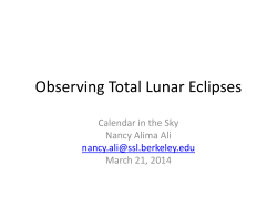 Observing Total Lunar Eclipses