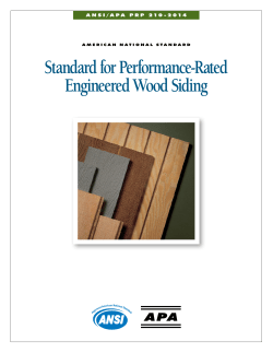 ANSI / APA PRP 210-2014, Standard for Performance