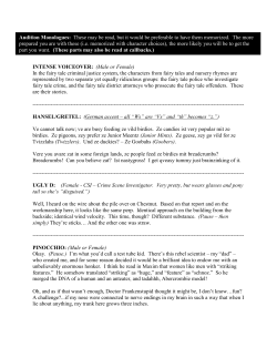 INTENSE VOICEOVER: (Male or Female) In the