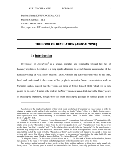 the book of revelation (apocalypse)