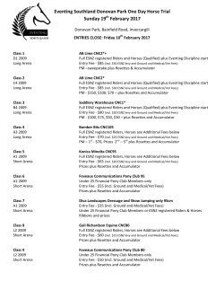 Eventing Southland Donovan Park One Day Horse Trial Sunday 19