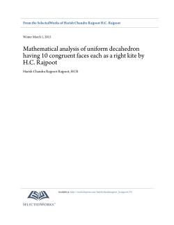 Mathematical analysis of uniform decahedron having 10 congruent