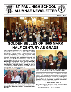 March 2015 - St. Paul High School Alumnae