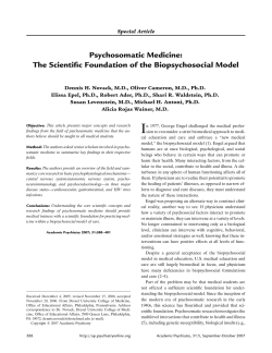 Psychosomatic Medicine: The Scientific