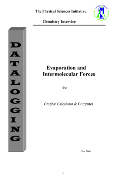 Evaporation and Intermolecular Forces