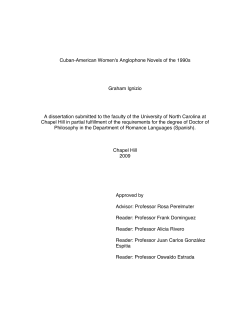 Cuban-American Women`s Anglophone Novels of the 1990s