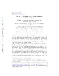 Default clustering in large portfolios: Typical events