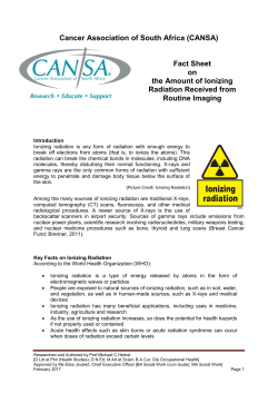 Amount of Ionizing Radiation Received from Routine
