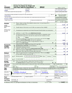 2012 Form 1040EZ