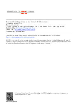 Nineteenth Century Cracks in the Concept of Determinism