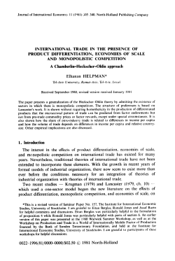 INTERNATIONAL TRADE IN THE PRESENCE OF PRODUCT