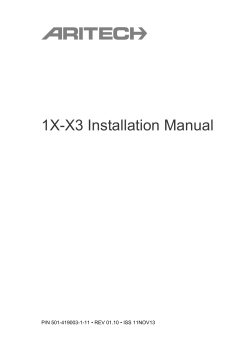 1X-X3 Installation Manual