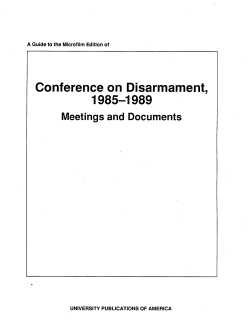 Conference on Disarmament, 1985-1989