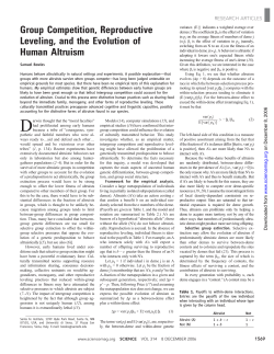 Group Competition, Reproductive Leveling, and the Evolution of