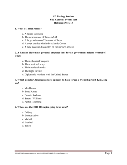 Page 1 AD Testing Services UIL Current Events