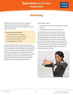 Stretching - State Fund - State Compensation Insurance Fund