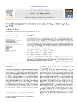 Thermodynamic properties of strontium titanates: Sr2TiO4