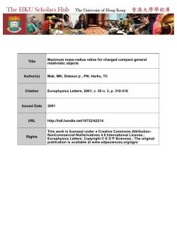 Title Maximum mass-radius ratios for charged compact general
