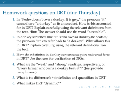 Discourse Representation Theory