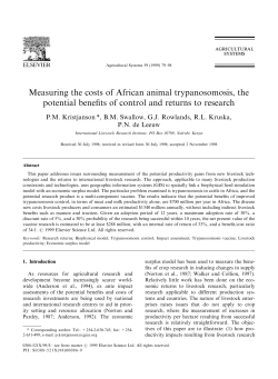 Measuring the costs of African animal trypanosomosis, the potential