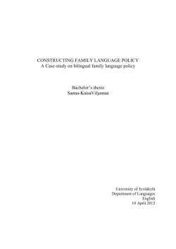 Constructing family language policy