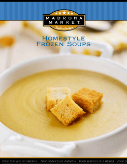 Homestyle Frozen Soups - Food Services of America