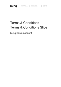 the terms and conditions of bunq basic