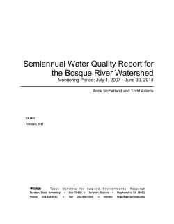 Semiannual Water Quality Report for - TIAER