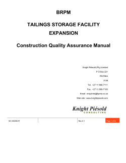 BRPM TAILINGS STORAGE FACILITY