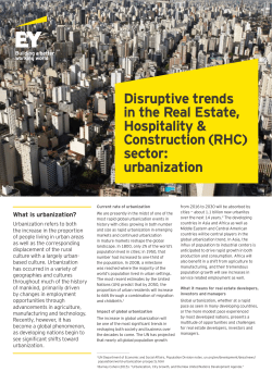 Disruptive trends in the RHC sector: urbanization