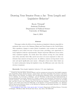 Drawing Your Senator From a Jar: Term Length and